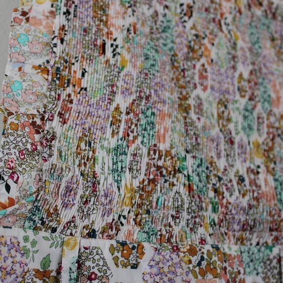 NWT Bonpoint Nioui Cotton Overalls Smocked Bib Floral Boho Print Girls 12 - Picture 3 of 9